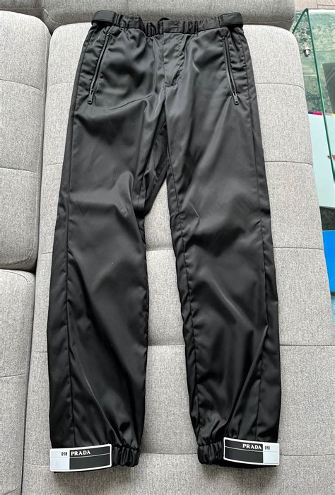 prada track pants men's|Prada nylon gabardine track pants.